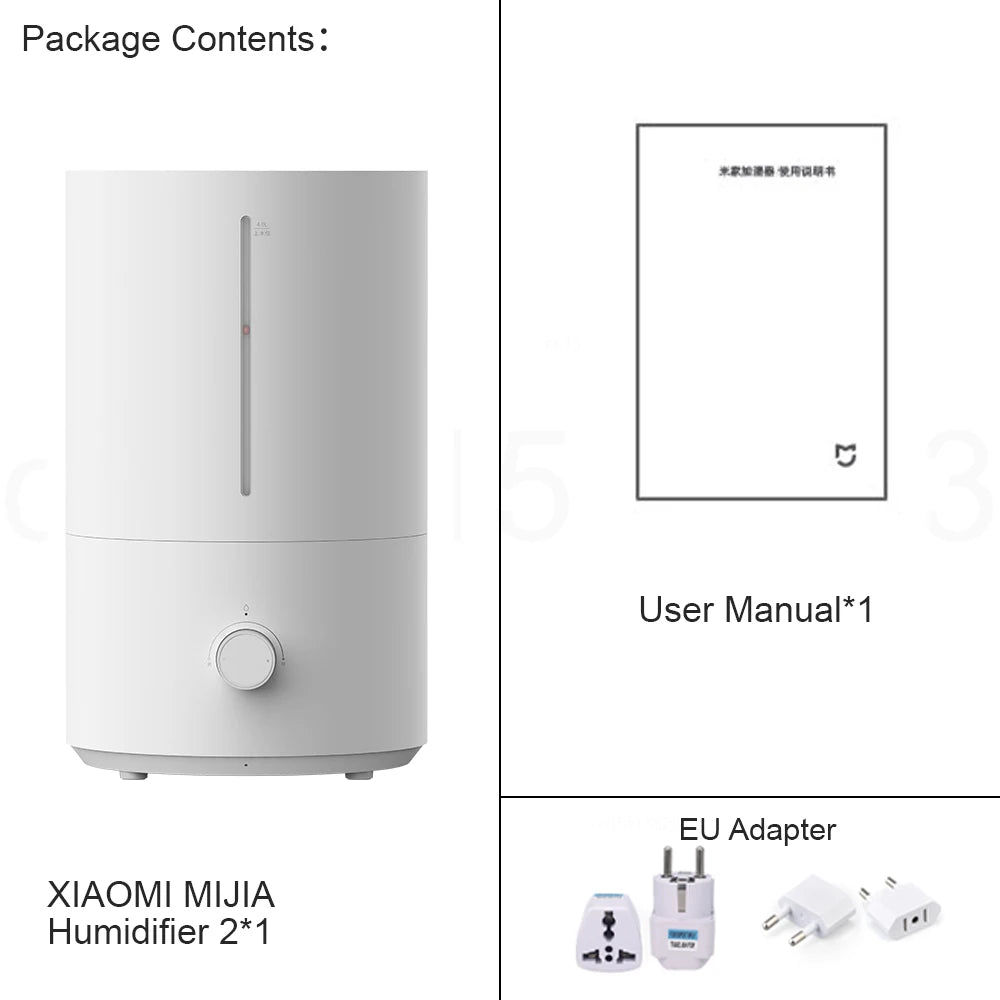 XIAOMI MIJIA Humidifier 2,Top Fill 4L Supersized Cool Mist Humidifier,30H Runtime,Silver ion antibacterial,For Home, Large Room